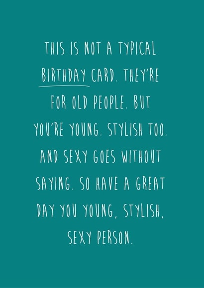 birthday typography Birthday Card 3961 created by Coulson Macleod