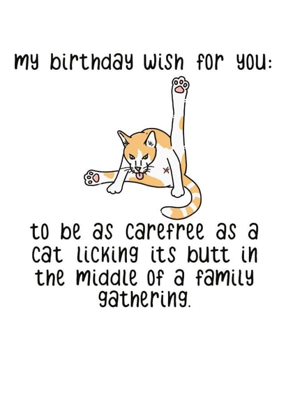 cats funny Birthday Card 4592 created by PaperFreckles