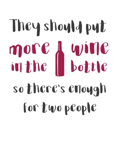 wine funny Birthday Card 3768 created by Wink Design - Michelle Roberts