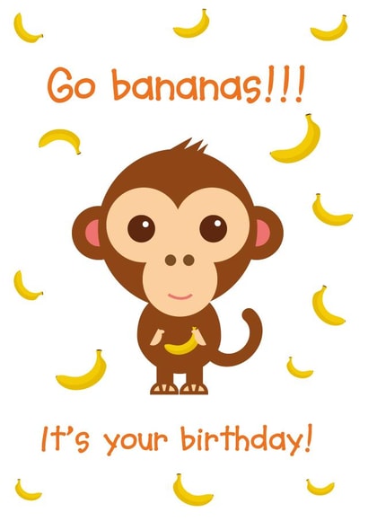 bananas birthday Birthday Card 27823 created by Made by Man