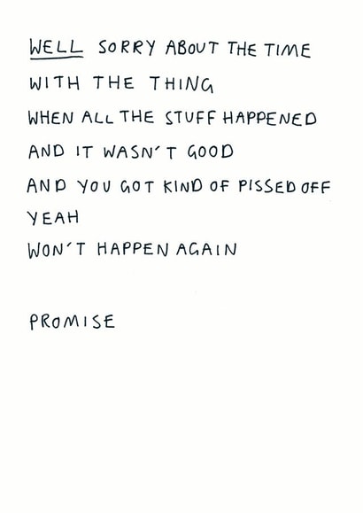 sorry pissed Sorry Card 6478 created by Redback Cards