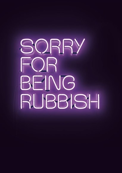 sorry rubbish Sorry Card 6485 created by Redback Cards
