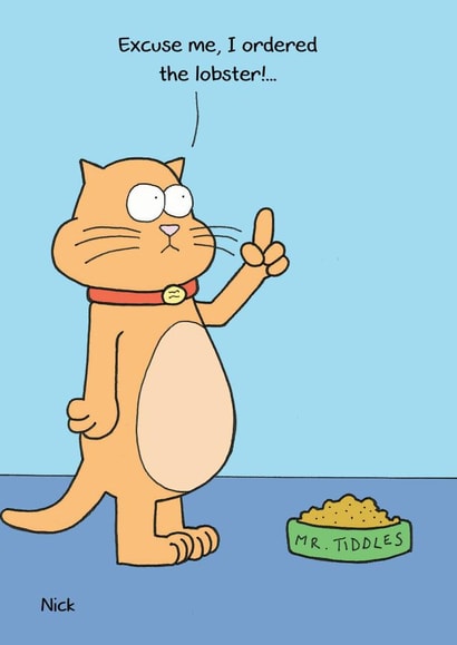 Cat Food Humour Card 28901 created by Nick Hannaford-Hill
