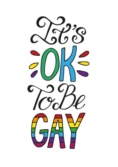 gay bisexual Just because Card 4083 created by Cookie Design