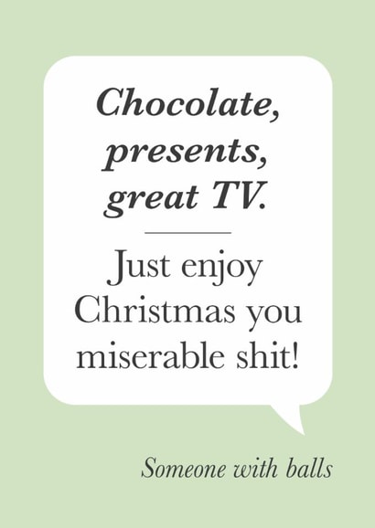 Send your grumpy friend this funny Christmas card - Grinch - Hates Christmas created by Cookie Design