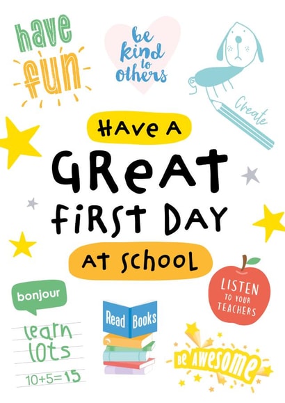 kids boys Good Luck Card 4041 created by Macie Dot Doodles