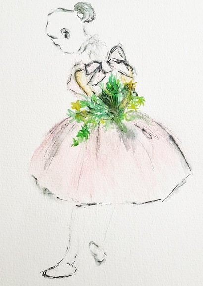 Girl Ballerina Just because Card 22570 created by Adeeba Faheem