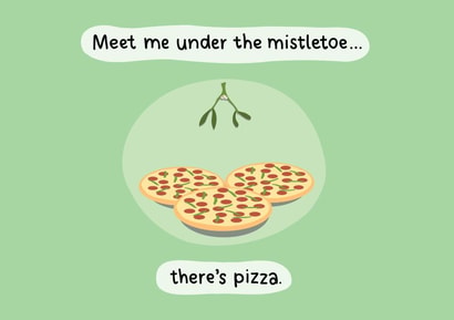 christmas mistletoe Christmas Card 26584 created by Floppy Broc