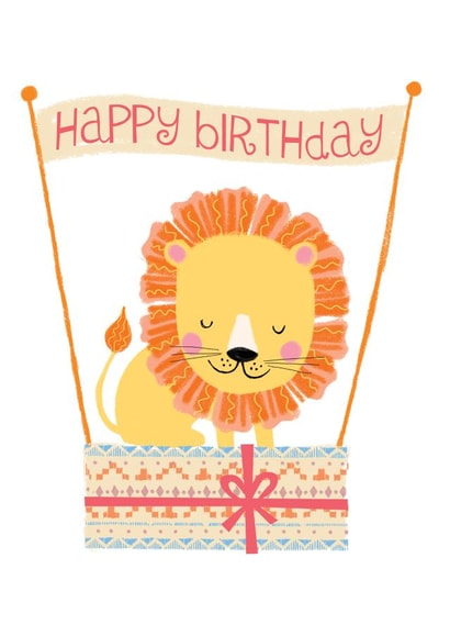 birthday lion Birthday Card 28714 created by Louise Anglicas