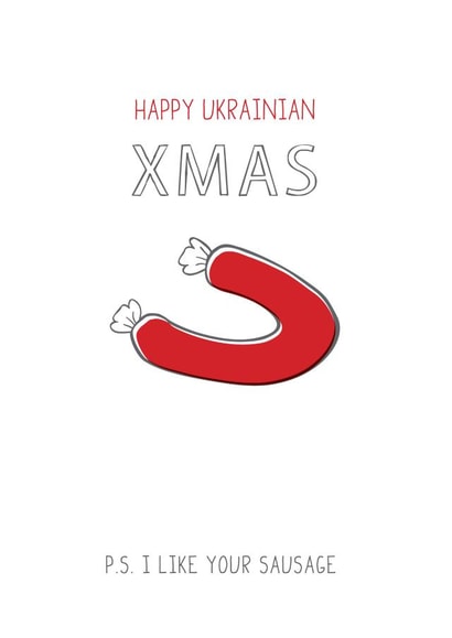 happy ukrainian Christmas Card 26916 created by Prairie Chick Prints