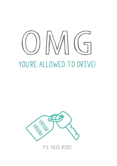 license drive Congratulations Card 4551 created by Prairie Chick Prints