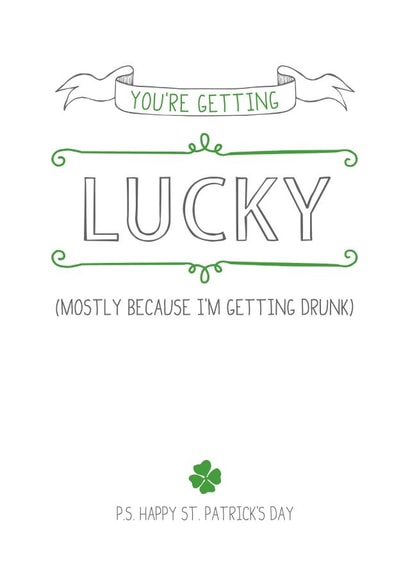 getting lucky Humour Card 4553 created by Prairie Chick Prints