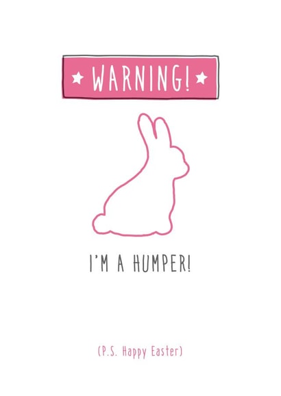 Warning humper Easter Card 4555 created by Prairie Chick Prints