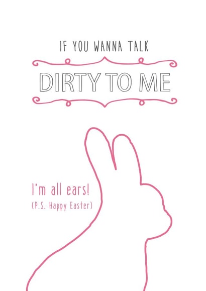 talk dirty Easter Card 4556 created by Prairie Chick Prints