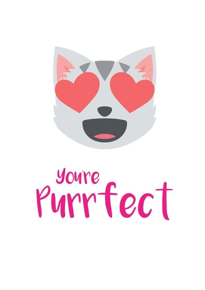 you're purrfect Valentines Day Card 29014 created by Let's Dream