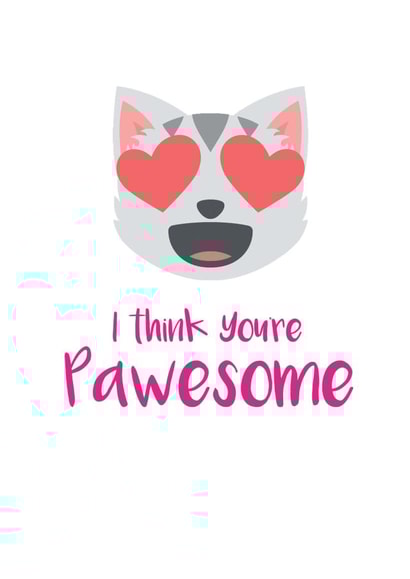 pawesome awesome Love & Friendship Card 6823 created by Let's Dream