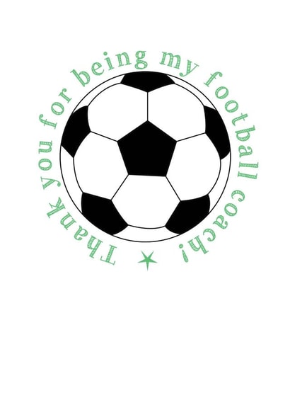 football coach Thank You Card 6827 created by Let's Dream