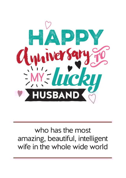 forhusband aniversary Anniversary Card 5064 created by Silly Prints