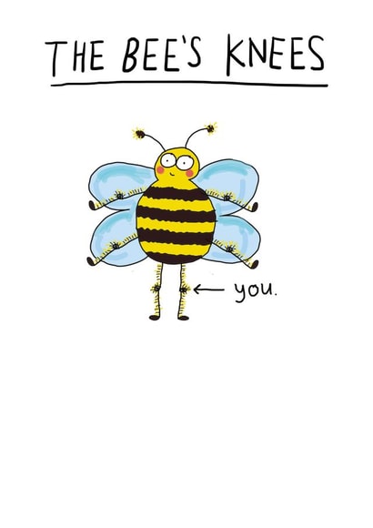 Cute Thank You Card - Bee - The Bee's Knees created by Che Dyer