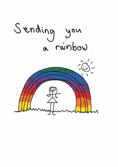 rainbow friendship Thinking of you Card 6060 created by Greetings by Nibby Williams
