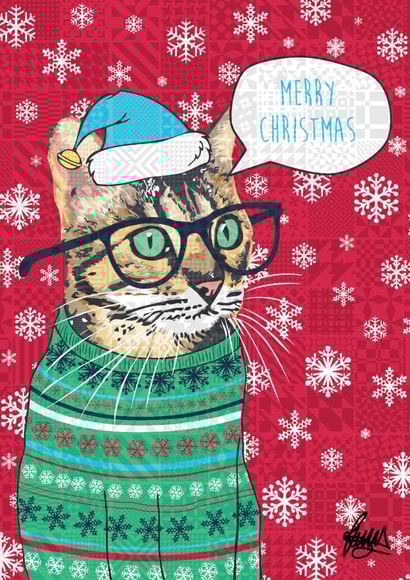 funny jumper Christmas Card 23932 created by Rose Hill Designs