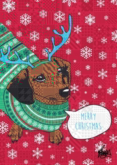 fun funny Christmas Card 23933 created by Rose Hill Designs