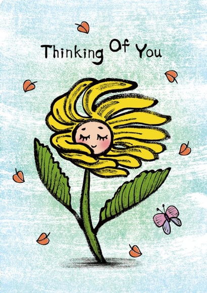 ThinkingOfYou Flowers Thinking of you Card 1499 created by Happy Nut Creations