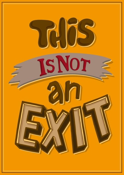 exit lettering Card 22149 created by David Bombai