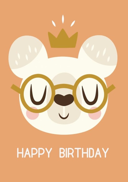 bear glasses Birthday Card 24526 created by Claire Stamper