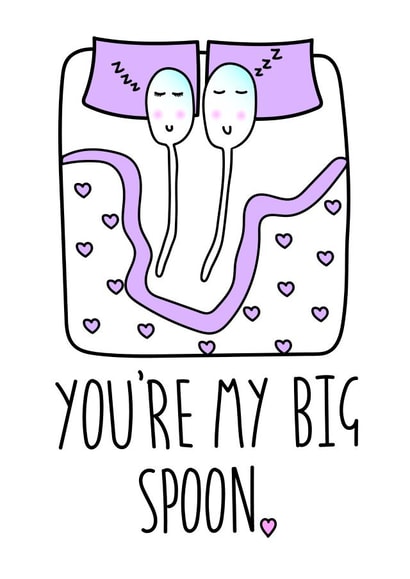spoon spooning Valentines Day Card 28871 created by Everdoodle