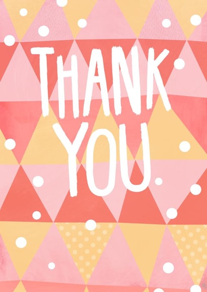 pink bright Thank You Card 1854 created by Claire Stamper