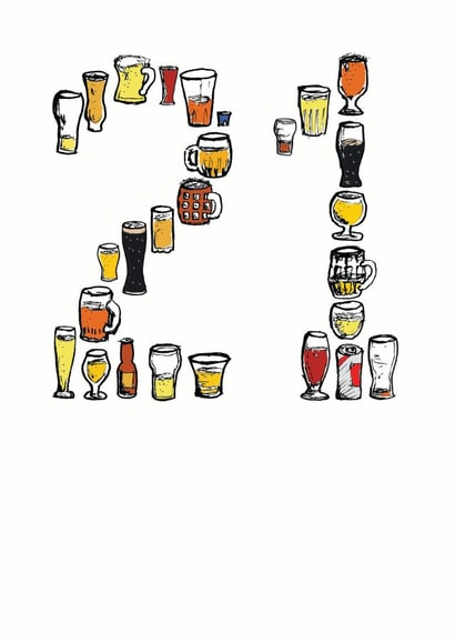 21 birthday Birthday Card 6995 created by A Ray of Sunshine Cards