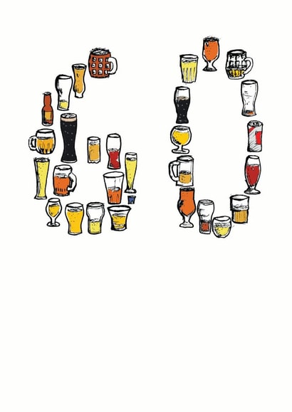 60 60th Birthday Card 6999 created by A Ray of Sunshine Cards