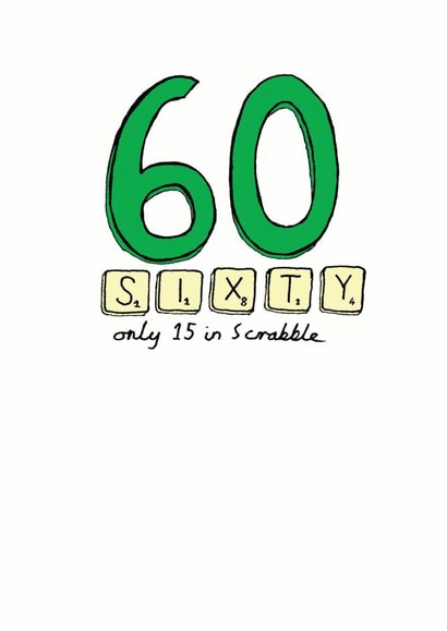 60 60th Birthday Card 7009 created by A Ray of Sunshine Cards