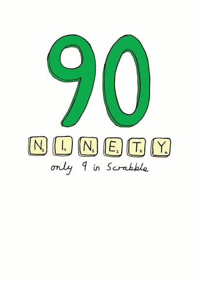 90 90th Birthday Card 7012 created by A Ray of Sunshine Cards