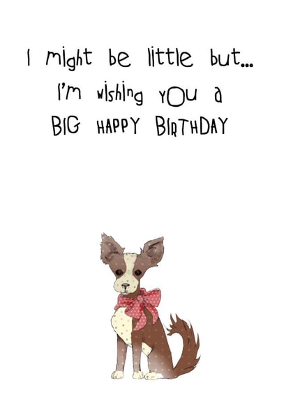dog chiwawa Birthday Card 25106 created by Ryland Studios
