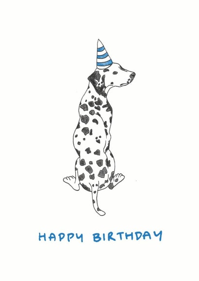 dalmation illustration Birthday Card 7263 created by Jennifer Mae Spooner