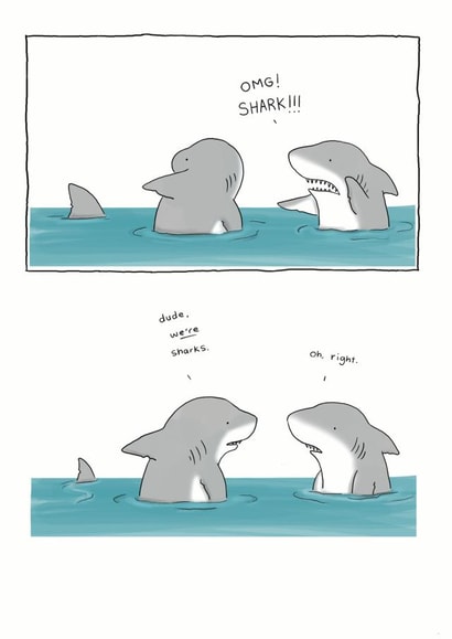 shark funny Birthday Card 6505 created by Redback Cards