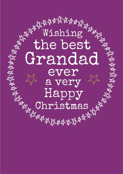 GRANDAD XMAS Christmas Card 25645 created by Always Sparkle