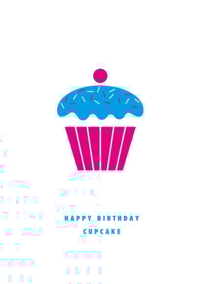 Cake cupcake Birthday Card 28862 created by Wenna Designs