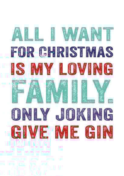 Gin over the Christmas dinner created by Do You Punctuate?