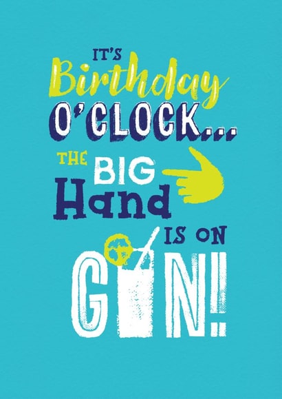 birthday o'clock Birthday Card 6867 created by Unknown Ink