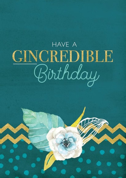 birthday gin Birthday Card 6904 created by Unknown Ink