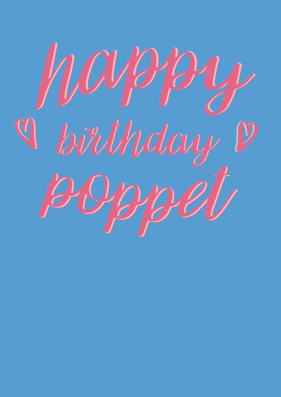 Poppet Blue Birthday Card 7304 created by Amy Ellen Designs