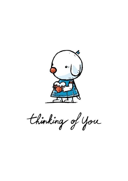 Cute bunny holding a heart card 1001 created by Julien Decaudin