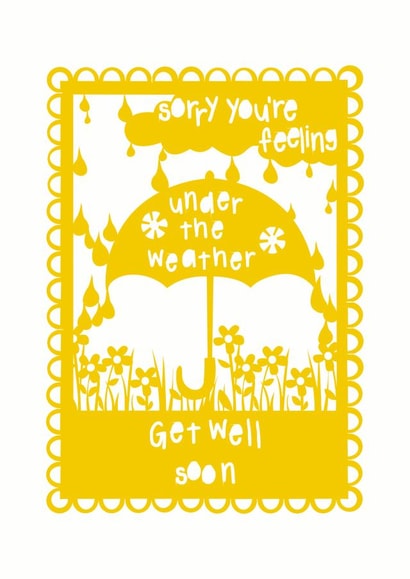 poorly yellow Get Well Card 7317 created by Pogofandango