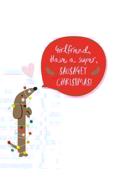 sausage dog Christmas Card 27064 created by Coupole Carnaby