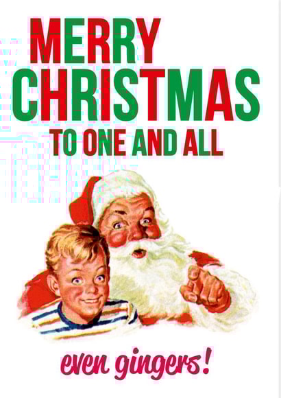 funny gingers Christmas Card 25760 created by Dean Morris Cards