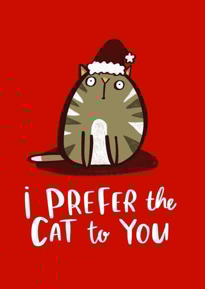 cat funny Christmas Card 6195 created by Lucy Maggie Designs