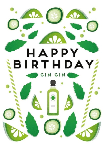 gin tonic Birthday Card 7412 created by Pepper Pot Studios